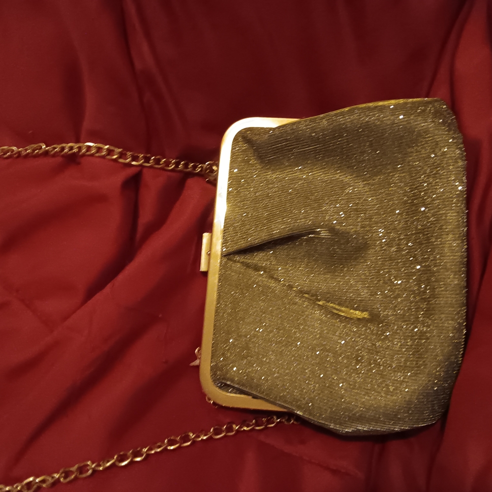 Elegant Gold Chain Clutch